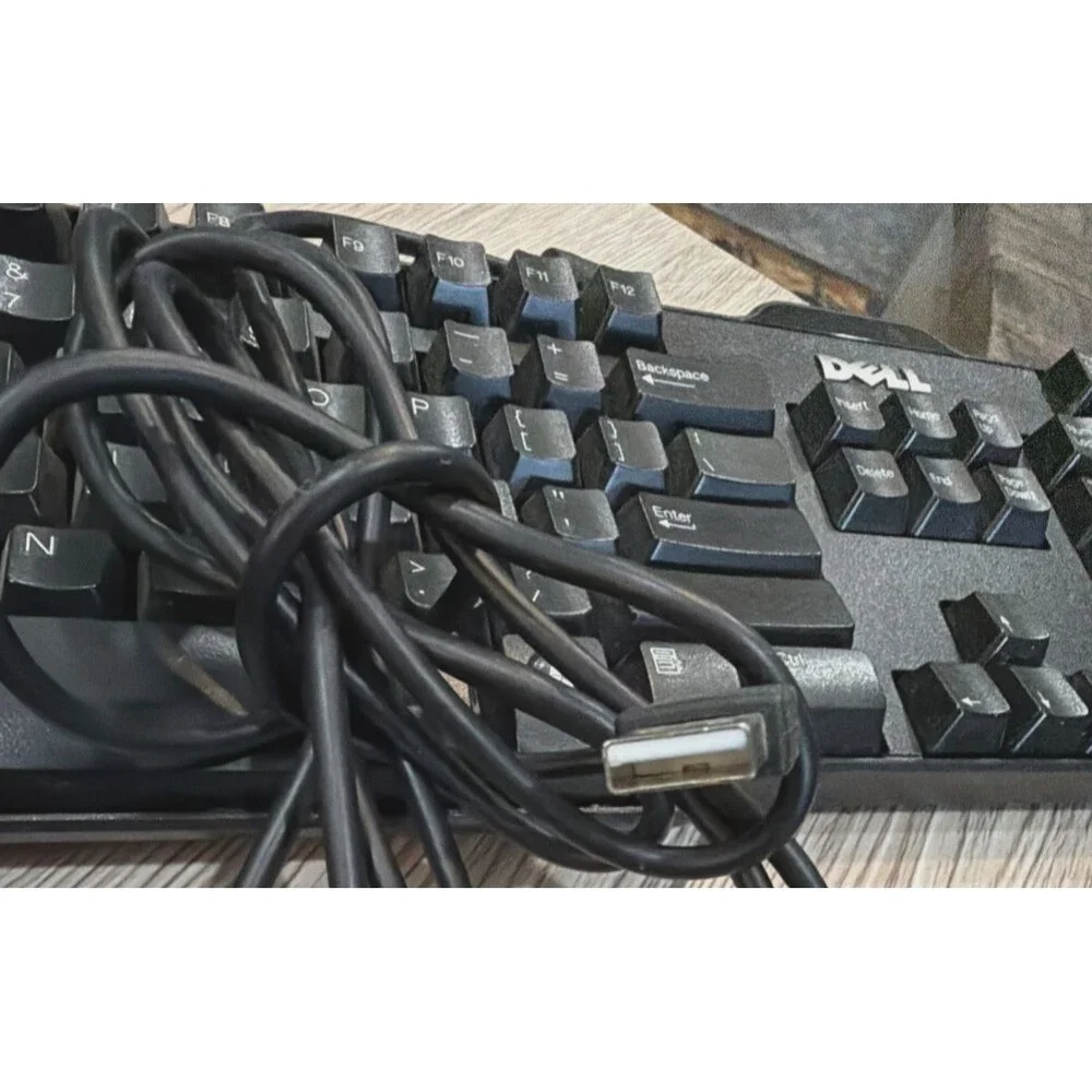 Dell SK-8115 L100 USB Wired Keyboard Black Standard 104-Key OEM Tested